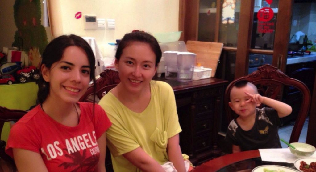 Au pair with host family