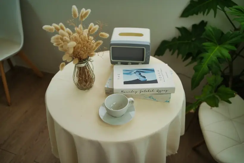 Books and tea in a calm room
