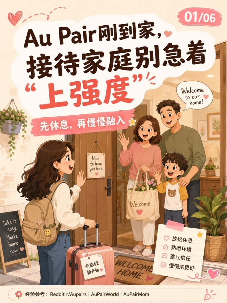 Au Pair刚到家，接待家庭先休息再慢慢融入