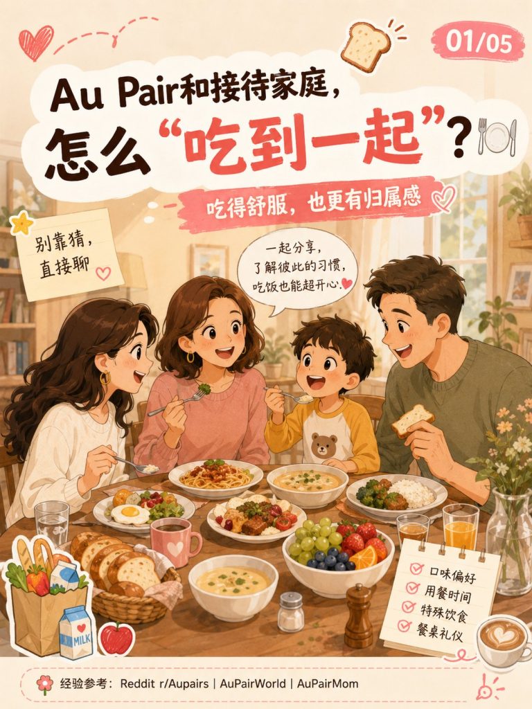 Au Pair和接待家庭怎么吃到一起：一起分享饮食习惯