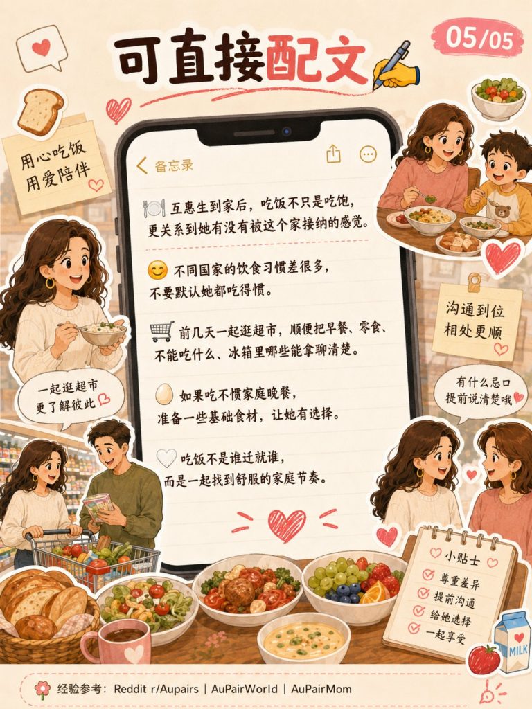 互惠生与接待家庭可以直接配文：饮食沟通小贴士